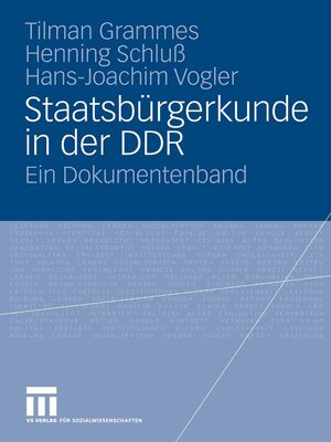 cover image of Staatsbürgerkunde in der DDR